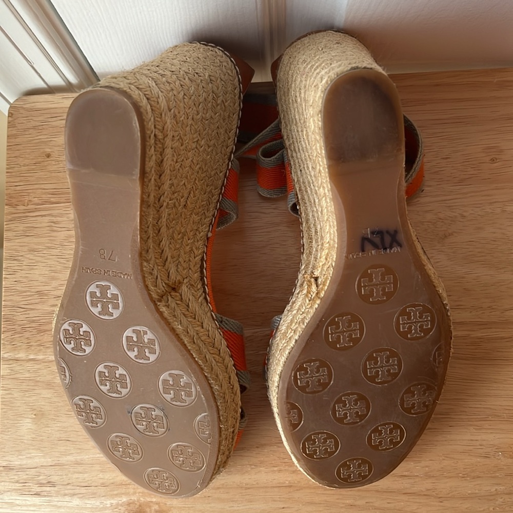 Tory Burch Tri-Color Fabric Adonis Espadrille Wed… - image 7